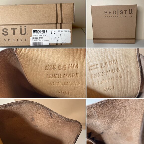 BED STU Manchester Distressed Tall Leather Riding Boots BEDSTU Size 8.5 - Picture 15 of 16